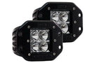 Rigid Industries 212113 D-Series Pro Flood 3" Fog Light Flush Mount, Pair