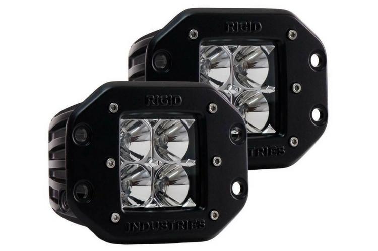 Rigid Industries 212113 D-Series Pro Flood 3" Fog Light Flush Mount, Pair