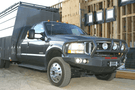 Road Armor Stealth 60502B 2005-2007 Ford F250/F350 Superduty Front Winch Ready Bumper Titan II Grille Guard, Black Finish and Round Fog Light Hole