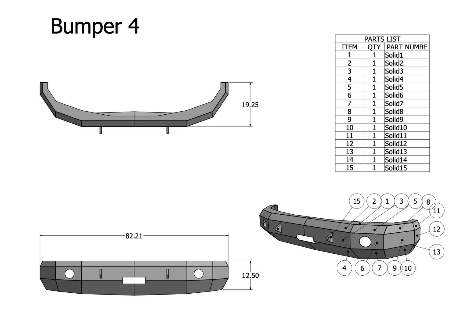 Aftermarket Truck Bumper Blueprints Bundle