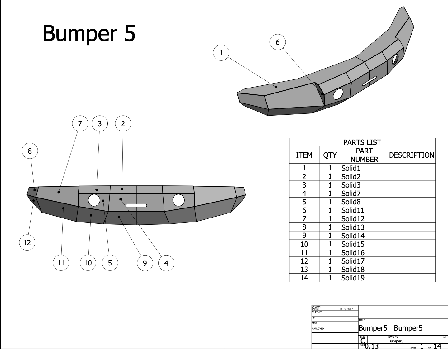 Aftermarket Truck Bumper Blueprints Bundle