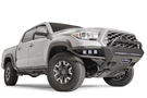The Fab Fours TB16-02-1 Ultra Light Hybrid Front Bumper for 2016-2023 Toyota Tacoma is winch ready and features a pre-runner guard