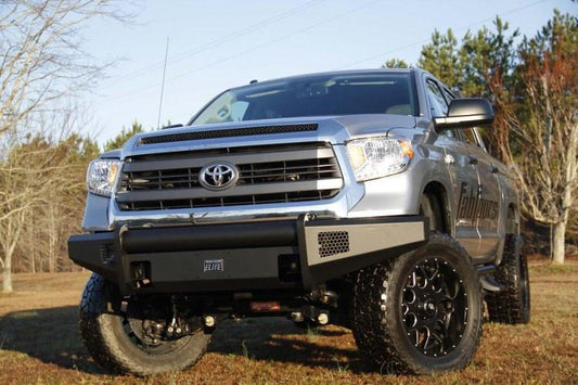 Fab Fours TT14-R2861-1 Toyota Tundra 2014-2021 Black Steel Elite Front Bumper No Guard