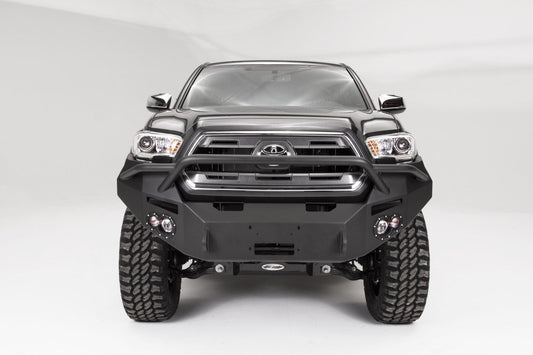 Fab Fours TT16-B3652-1 Toyota Tacoma 2016-2022 Premium Front Bumper Winch Ready with Pre-Runner Guard