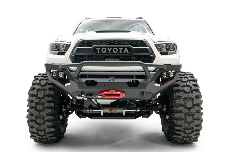 Fab Fours TT16-X3652-1 Toyota Tacoma 2016-2023 Matrix Front Bumper Winch Ready with Low Pre-Runner Guard