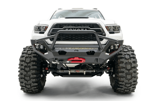 Fab Fours TT16-X3653-1 Toyota Tacoma 2016-2023 Matrix Front Bumper Winch Ready with High Pre-Runner Guard
