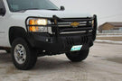 Heavy-duty custom bumper BGRMA0710CH by Throttle Down Kustoms, fits 2007–2010 Chevy Silverado with grille guard and Mayhem Guard design.