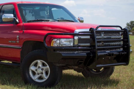 Tough Country Dodge Ram 2500/3500 2003-2005 Front Bumper Expanded Metal without Tow Hooks,  Gloss Black Powder Coat Finish TFR0217DLRESM