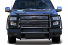 TrailFX front bumper FX3027 for 2018–2020 Ford F150 shown from multiple angles on a dark background