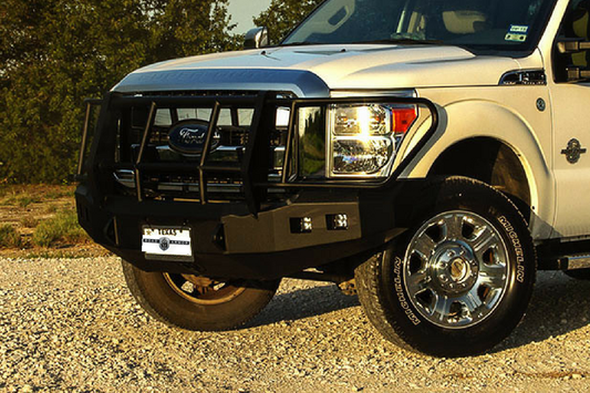 Road Armor Stealth 315R6B-NW 2015-2019 Chevy Silverado 2500/3500 Front Non-Winch Bumper Foreman Grille Guard, Black Finish and Square Fog Light Hole
