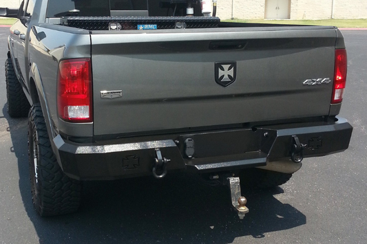 Iron Cross 21-625-10-S Dodge Ram 1500 2009-2018 HD Rear Bumper Textured Gloss Black with Sensor Cut Outs