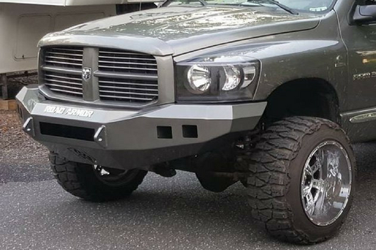 Road Armor Stealth 406R0B-NW 2006-2009 Dodge Ram 2500/3500 Front Non-Winch Bumper No Guard, Black Finish and Square Fog Light Hole