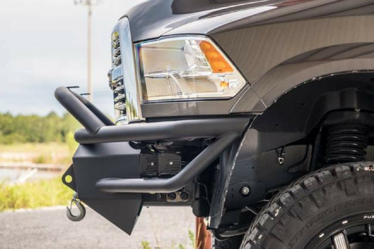 Road Armor Sahara Series SA4084B 2010-2018 Dodge Ram 2500/3500 Front Winch Ready Bumper Pre-Runner Style Black Finish