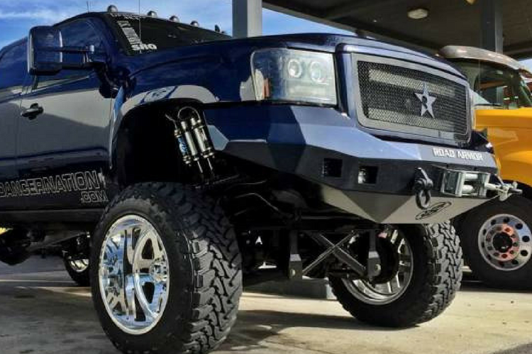 Road Armor Stealth 382R0B 2011-2014 Chevy Silverado 2500/3500 Front Winch Ready Bumper No Guard, Black Finish and Square Fog Light Hole