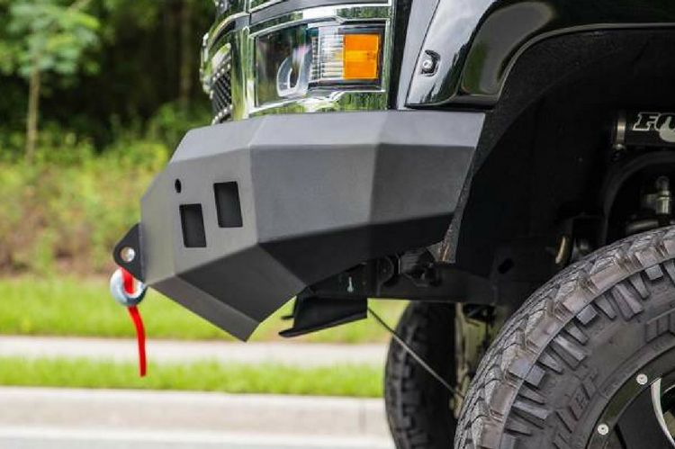Road Armor Stealth 314R0B 2014-2015 Chevy Silverado 1500 Front Winch Ready Bumper No Guard, Black Finish and Square Fog Light Hole