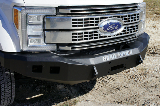 Road Armor Stealth 617f0b Ford F250/F350 Superduty 2017-2022 Front Bumper Base Winch Ready with Square Light Holes