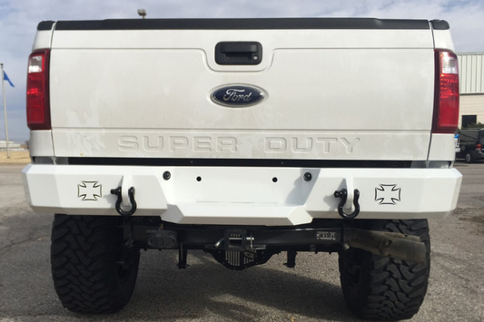 Iron Cross 21-425-99-S Ford F250/F350 Superduty 1999-2016 HD Rear Bumper Textured Gloss Black with Sensor Cut Outs