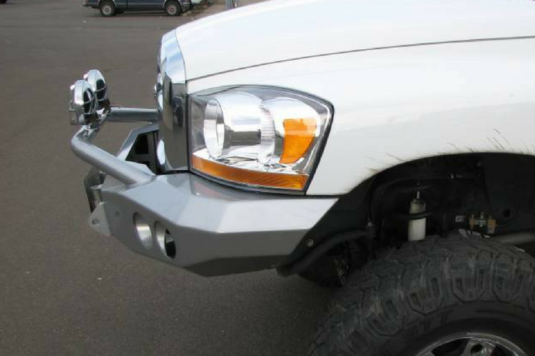 Road Armor Stealth 44064B-NW 2006-2009 Dodge Ram 2500/3500 Front Non-Winch Bumper Pre-Runner Style, Black Finish and Round Fog Light Hole