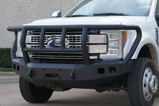 Road Armor Stealth 617f2b Ford F250/F350 Superduty 2017-2022 Front Bumper Titan II Guard Winch Ready with Square Light Holes