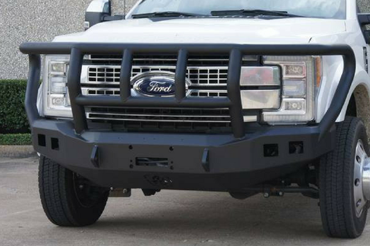 Road Armor Stealth 617f2b Ford F250/F350 Superduty 2017-2022 Front Bumper Titan II Guard Winch Ready with Square Light Holes