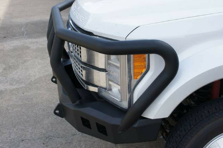 Road Armor Stealth 617f2b Ford F250/F350 Superduty 2017-2022 Front Bumper Titan II Guard Winch Ready with Square Light Holes