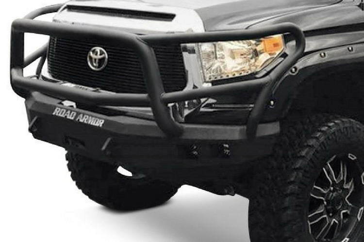 Road Armor Stealth 914R5B-NW 2014-2021 Toyota Tundra Front Non-Winch Bumper Lonestar Guard, Black Finish and Square Fog Light Hole