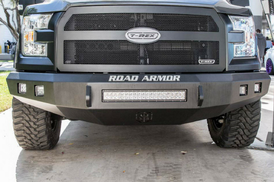 Road Armor Stealth 316R0B 2016-2018 Chevy Silverado 1500 Front Winch Ready Bumper No Guard, Black Finish and Square Fog Light Hole