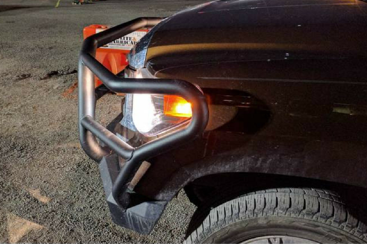 Road Armor Stealth 914R5B-NW 2014-2021 Toyota Tundra Front Non-Winch Bumper Lonestar Guard, Black Finish and Square Fog Light Hole