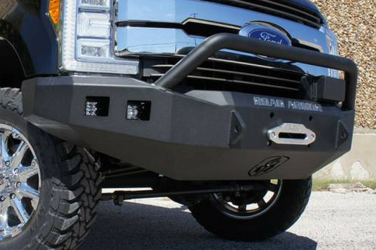 Road Armor 617f4b Ford F250/F350 Superduty 2017-2018 Stealth Front Bumper Pre-Runner Guard Winch Ready with Square Light Holes