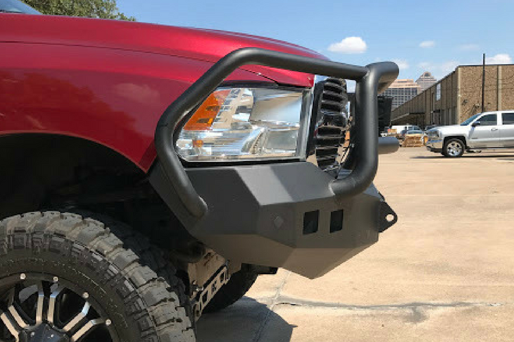 Road Armor Stealth 413F5B Dodge Ram 1500 2013-2018 Front Bumper Winch Ready Lonestar Guard Square Light Port