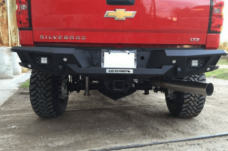 thumbnail image 2 of Chrome Rear Bumper Assembly For 2014-2018 GMC Sierra / Chevy Silverado 1500 2 of 3