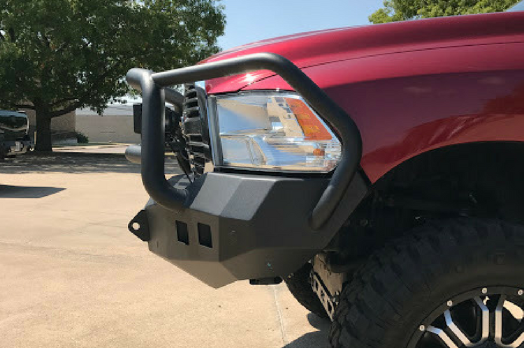 Road Armor Stealth 413F5B Dodge Ram 1500 2013-2018 Front Bumper Winch Ready Lonestar Guard Square Light Port