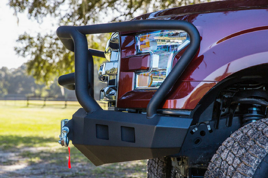 Road Armor Stealth 316R5B 2016-2018 Chevy Silverado 1500 Front Winch Ready Bumper Lonestar Guard, Black Finish and Square Fog Light Hole