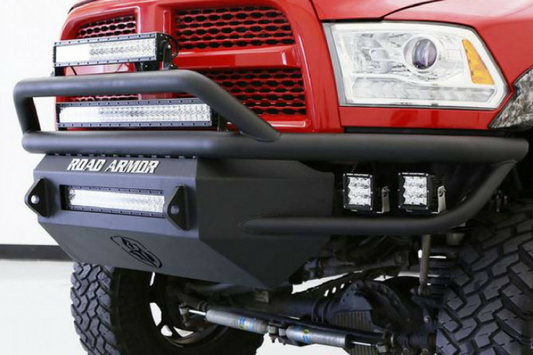 Road Armor Sahara Series SA4084B-NW 2010-2018 Dodge Ram 2500/3500 Front Non-Winch Bumper Pre-Runner Style Black Finish