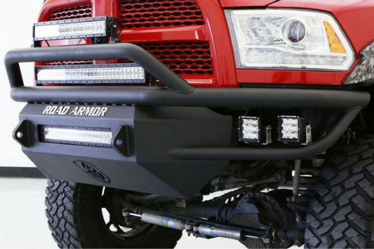 Road Armor Sahara SA3144B 2014-2015 Chevy Silverado 1500 Front Winch Ready Bumper Pre-Runner Style and Black Finish