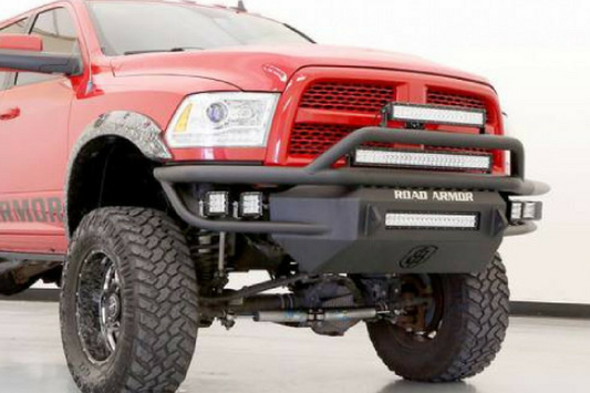 Road Armor Sahara Series SA4084B-NW 2010-2018 Dodge Ram 2500/3500 Front Non-Winch Bumper Pre-Runner Style Black Finish