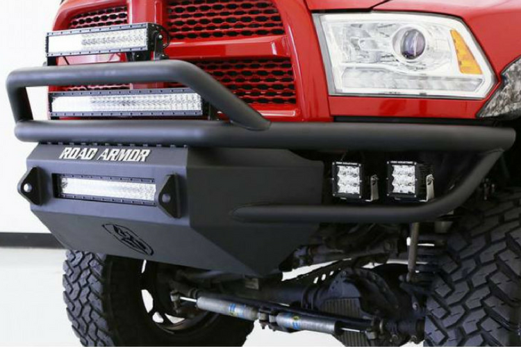 Road Armor Sahara SA3164B-NW 2016-2018 Chevy Silverado 1500 Front Non-Winch Bumper Pre-Runner Style and Black Finish