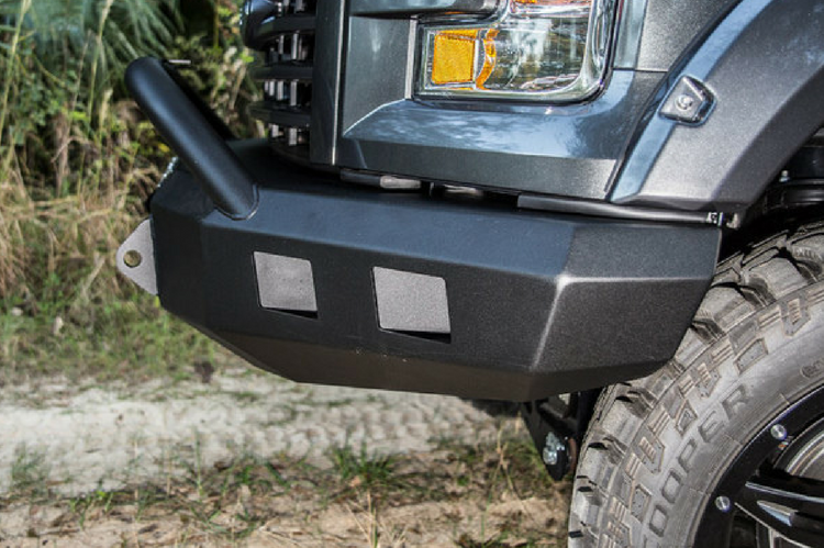 Road Armor Stealth 314R4B-NW 2014-2015 Chevy Silverado 1500 Front Non-Winch Bumper Pre-Runner Style, Black Finish and Square Fog Light Hole