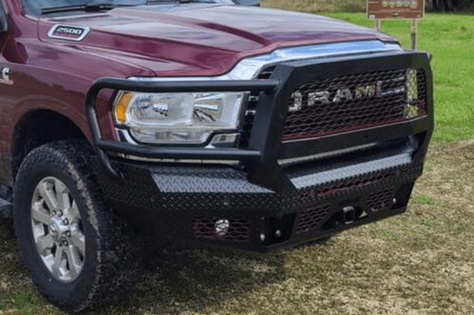 Bodyguard JER19BYG Dodge Ram 2500/3500 2019-2023 FT Front Bumper With Sensor Fog Light Cutouts Receiver Tube