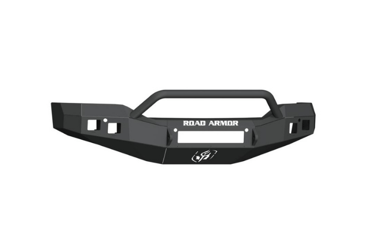 Road Armor Stealth 2161F4B-NW 2016-2018 GMC Sierra 1500 Front Non-Winch Bumper With Pre-runner Guard and Square Light Holes