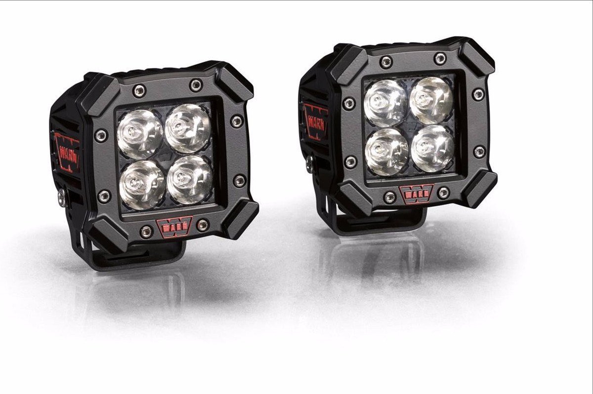 WARN 93920 4" Light Pod Spot LED Off Road Light - Pair - BumperOnly