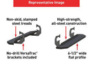 Aries 2055522 1999-2016 Ford F250/F350 Super Duty RidgeStep 6 1/2" X 53" Black Steel Running Boards
