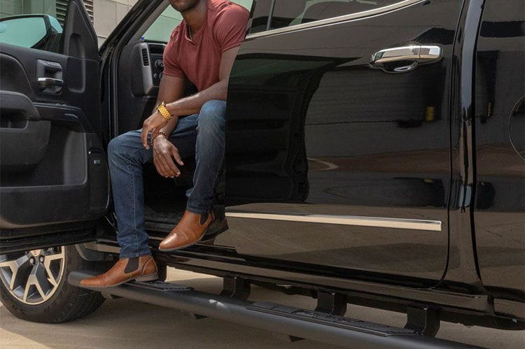 Aries 2057975 1999-2023 Ford F250/F350/F450 Super Duty AscentStep 5 1/2" X 75" Black Steel Running Boards