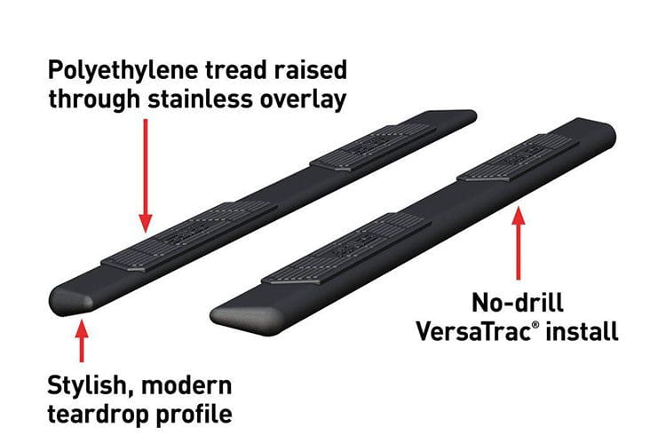 Aries 2057991 1999-2023 Ford F250/F350/F450 Super Duty AscentStep 5 1/2" X 91" Black Steel Running Boards