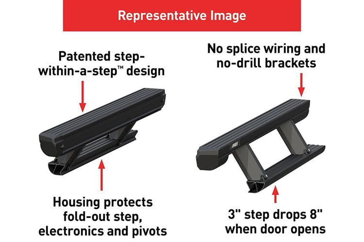 Aries 3025179 2015-2018 Ford F250/F350/F450 Super Duty ActionTrac 83.6" Powered Running Boards
