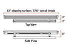 Aries 3025183 1999-2019 Ford F250/F350/F450 Super Duty ActionTrac 87.6" Powered Running Boards