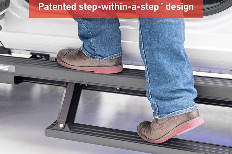 Aries 3025183 1999-2019 Ford F250/F350/F450 Super Duty ActionTrac 87.6" Powered Running Boards