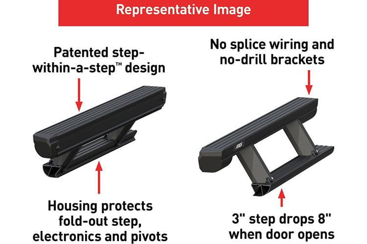 Aries 3048324 1999-2019 Ford F250/F350/F450 Super Duty ActionTrac 87.6" Powered Running Boards