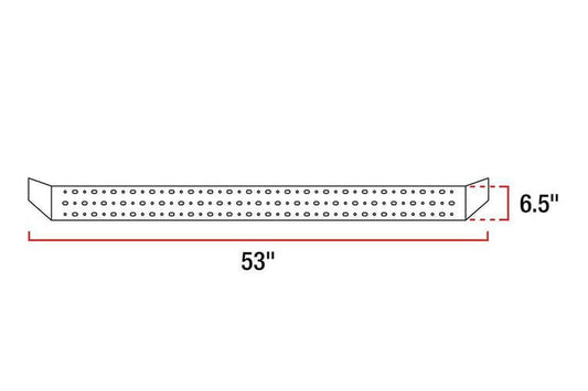 Aries C2853 1999-2019 Ford F250/F350/F450 Super Duty RidgeStep 6 1/2" X 53" Black Steel Running Boards