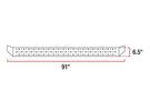 Aries C2891 1999-2019 Ford F250/F350/F450 Super Duty RidgeStep 6 1/2" X 91" Black Steel Running Boards